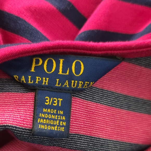Polo by Ralph Lauren Pink Flare Tie Front Dress Size 3T - Picture 3 of 3